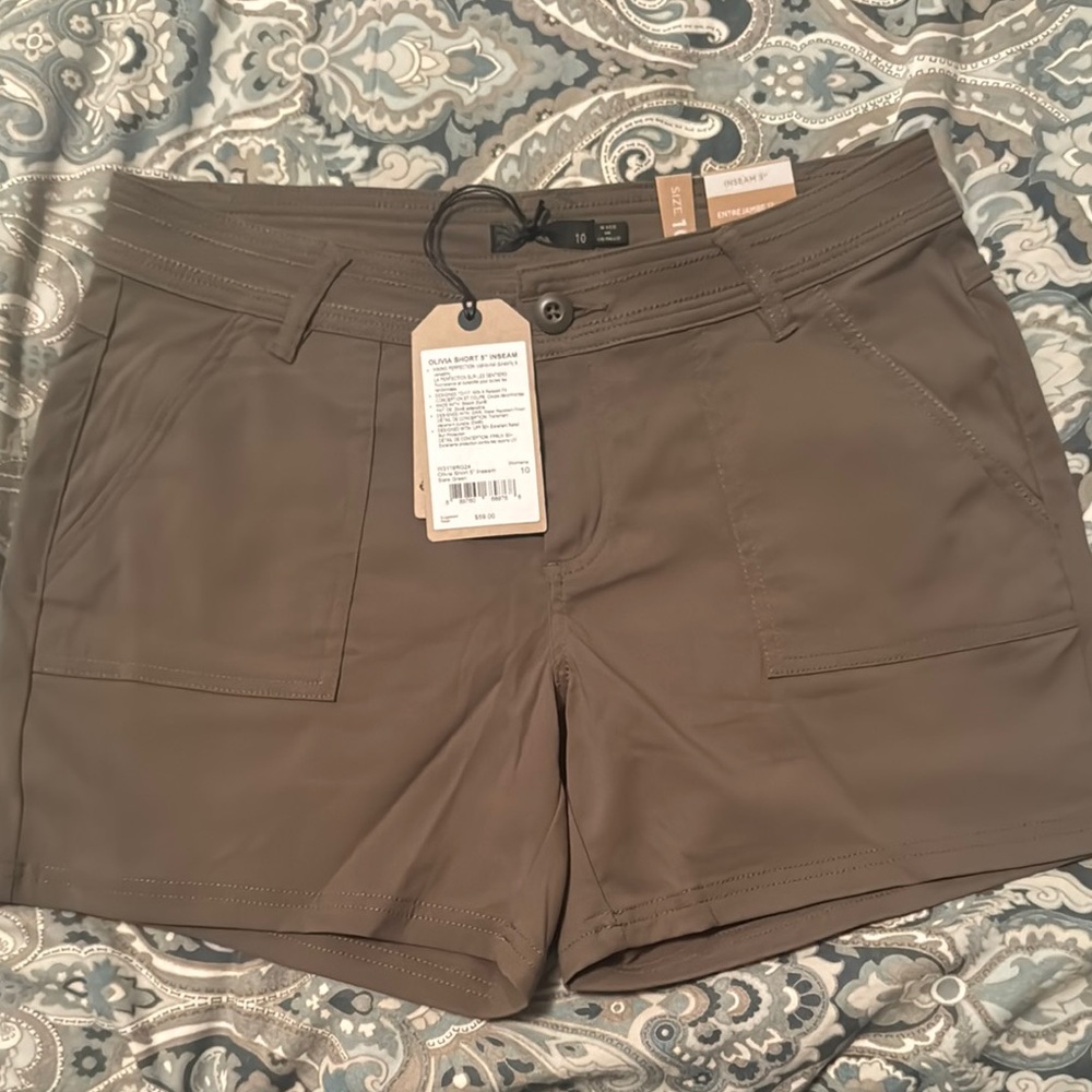 Prana Olive Green Women's Olivia Cargo Shorts